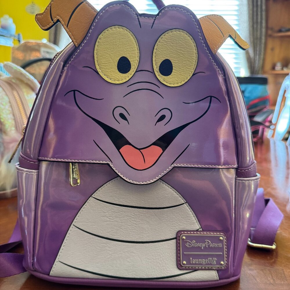 Loungefly Disney Parks Figment Mini Backpack Adjustable straps & Wings NWOT